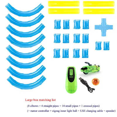 Радиоуправляемая Игрушечная машина с дистанционным управлением скоростные трубы гоночная дорожка автомобильные игрушки вспышка света DIY Строительные Трубки набор детские трубы гоночные грузовики автомобильные игрушки - Цвет: 002