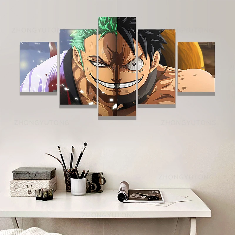 アニメワンピースルフィゾロ新wanocountry街道hdポスター印刷用のキャンバス絵画リビングルームの装飾壁アート Aliexpress ホーム ガーデン