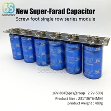 6 шт./компл. сверх яркий конденсатор 2,7 V 500F выпрямитель автомобиля низкая esr-конденсатор винт ноги ultracacitor высокая частота