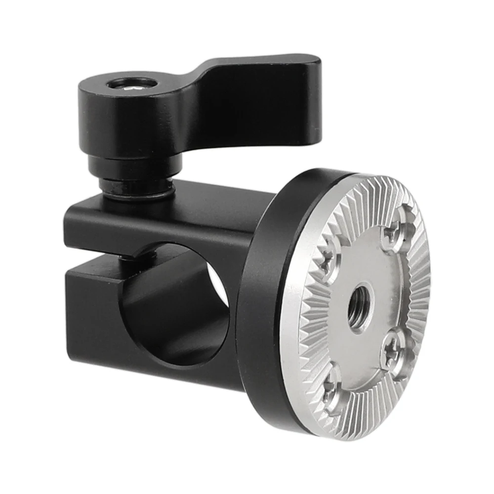 

HDRIG 15mm Single Rail Rod Clamp with M6 ARRI Style Rosette Mount for DSLR Camera Cage Handgrip Photography Accessories
