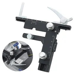 Platine mobile en métal pour Microscope biologique XSP, X Y, fixation mécanique avec règle à l'échelle 0 60mm, accessoires de Microscope 