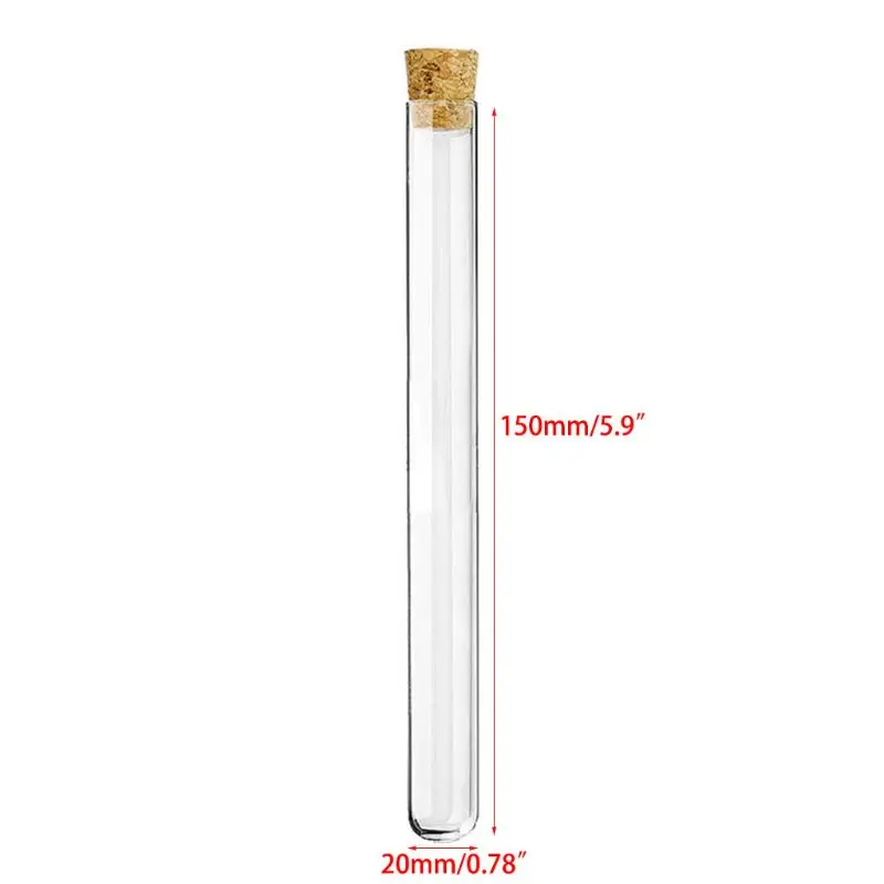 

Plastic Test Tube with Cork Stopper Bead Storage Vial Containers