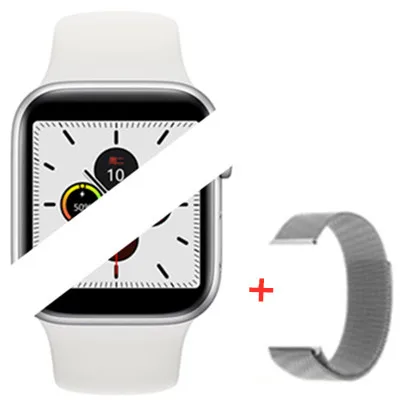 IWO 12 умные часы серии 5 IWO12 Pro Smartwatch для Apple IOS Android 44 мм и 40 мм ЭКГ монитор сердечного ритма PK iwo 11 8 plus 9 10 - Цвет: add Steel strip