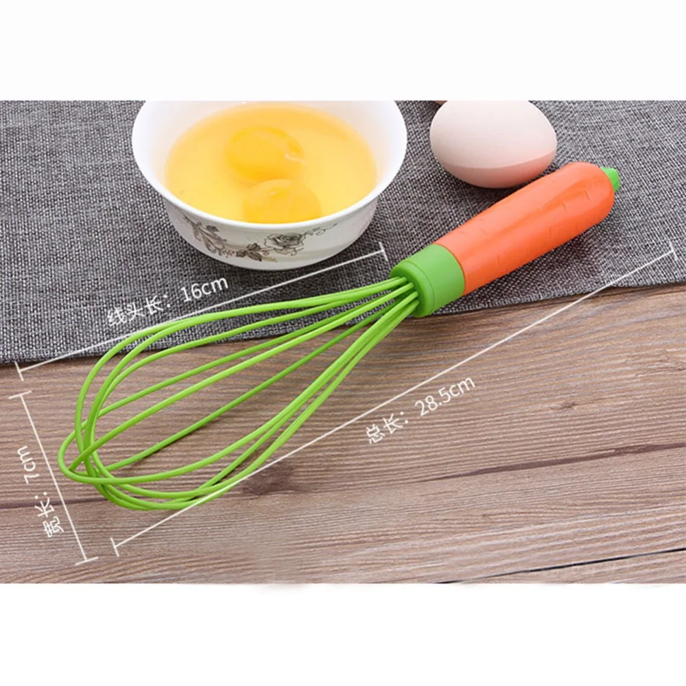 Ручка моркови кухонный силиконовый инструмент для перемешивания Ручной смеситель-венчик для взбивания яиц инструменты