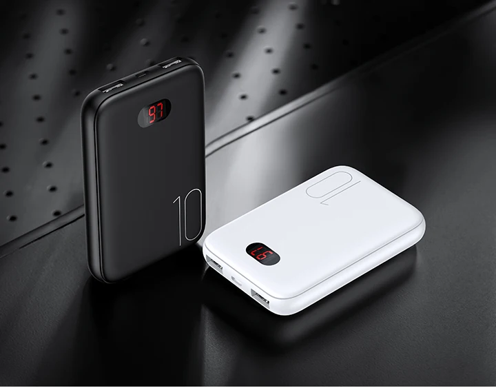 USAMS внешний аккумулятор для xiaomi mi iPhone mi ni Pover Bank 10000 мАч светодиодный дисплей внешний аккумулятор повербанк Быстрая зарядка