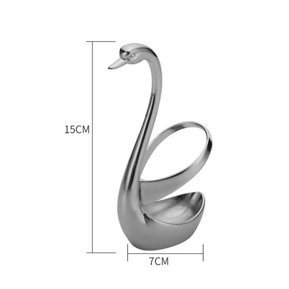 1 шт., держатель в форме лебедя из цинкового сплава, вилка, ложка, набор посуды, подставка, держатель, наборы посуды, держатель для свадебной вечеринки