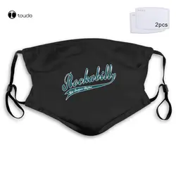 ROCKABILLY Hot Boppin' Rhythm - Rockabilly 60's Sixties Rock'n'Roll Bop Face Mask Filter Pocket Cloth Reusable Washable