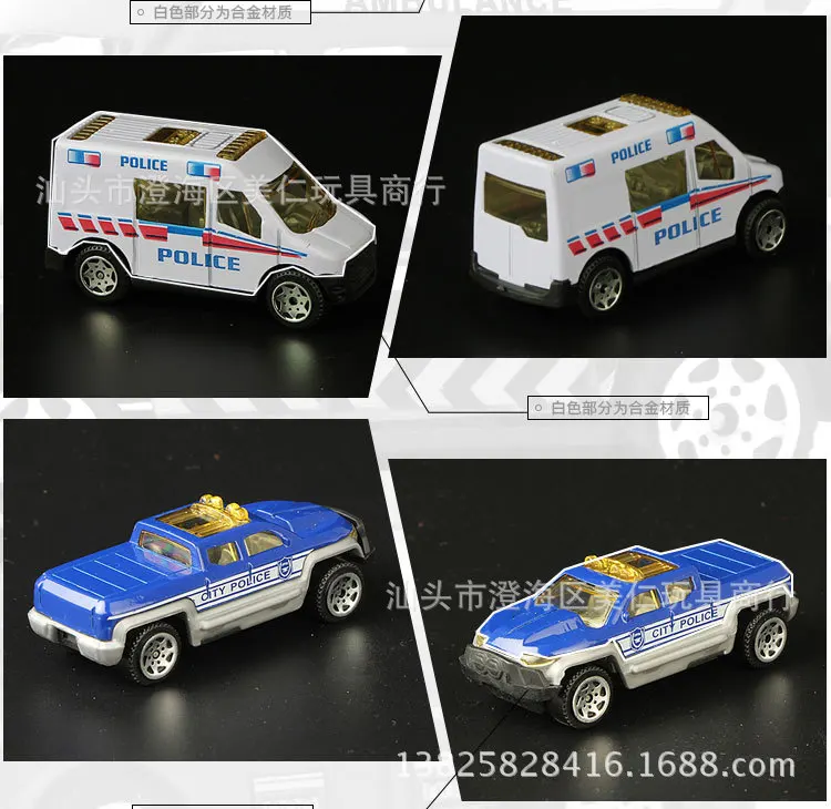 Мини SWAT металла автомобиля 1: 64 камуфляж Полицейская машина раздвижные модели Детская развивающая игрушка машина