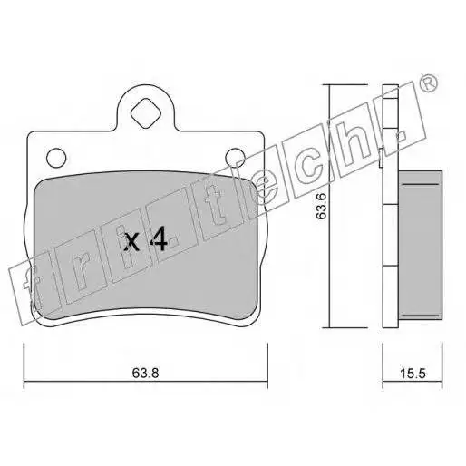 Колодки тормозные дисковые задние MB W202 97- fri.tech. 264.0