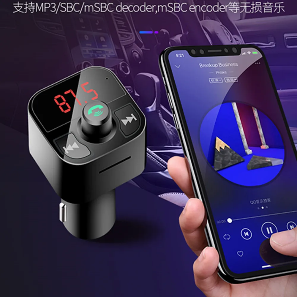 DC 12V~ 24V B5 Handsfree fm-передатчик Dual Usb 3.1A автомобильное зарядное устройство Автомобильный MP3-плеер Стерео АВТО музыкальный приемник адаптер Универсальный