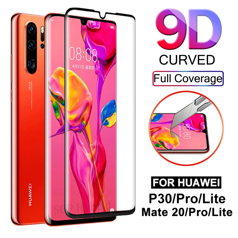 P20 Pro закаленное стекло ударопрочный 9 H жесткий 9D изогнутое для huawei P10 P30 Lite P Smart Plus