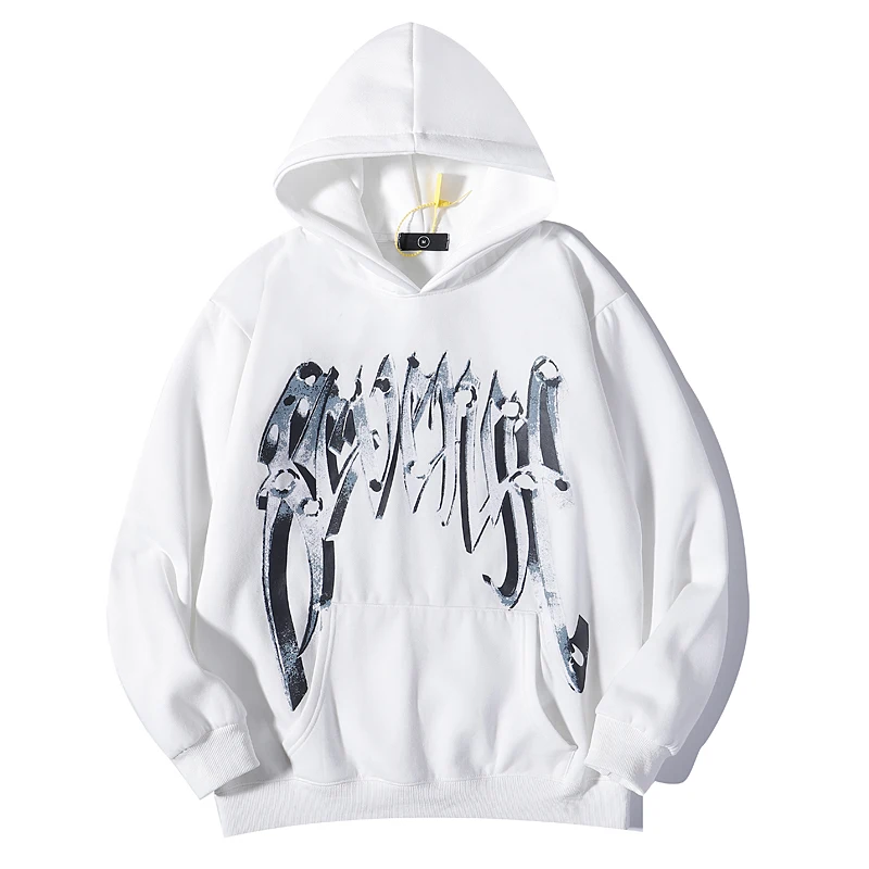 Hip Hop XXXtentacion Revenge Hoodies Bone Skull Smoke Print Sweatshirts Men Women Harajuku Streetwear Fleece Autumn Pullover