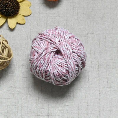 pink and White 1,5 мм* 100 м ручной работы DIY двухцветная хлопковая линия Праздничная подвесная веревка Подарочная коробка связующая веревка шнур для плетения - Цвет: pink and White