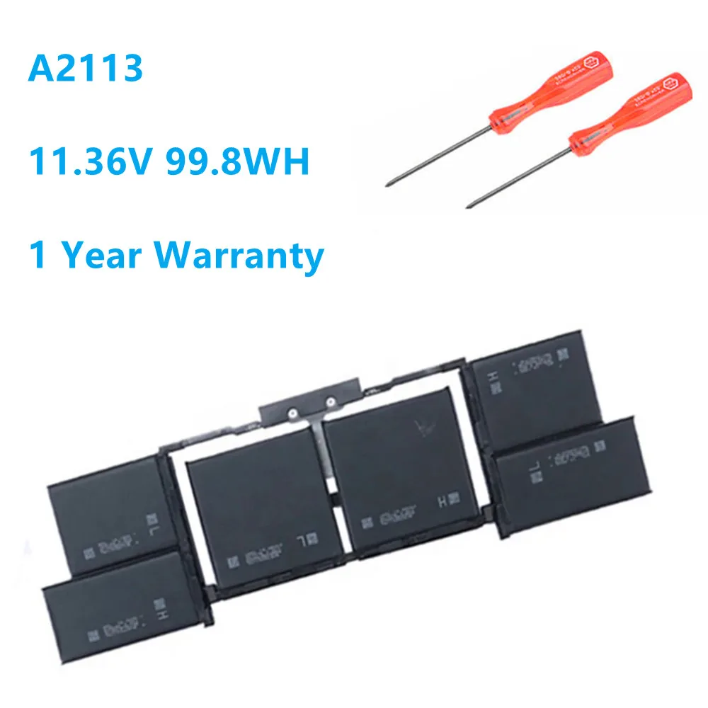 Batteria Per Laptop A2113 Per Apple Macbook Pro A2141 16 ''Pollici 2019 Mvvj2 Mvvl2 Mvm2 610-00533 A2113 11.36V 99.8Wh/8790Mah