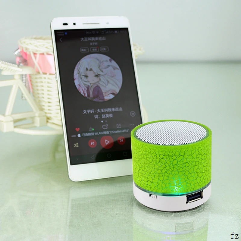 20 шт. A9 Bluetooth динамик мини трещины светодиодный s беспроводной громкий TF USB