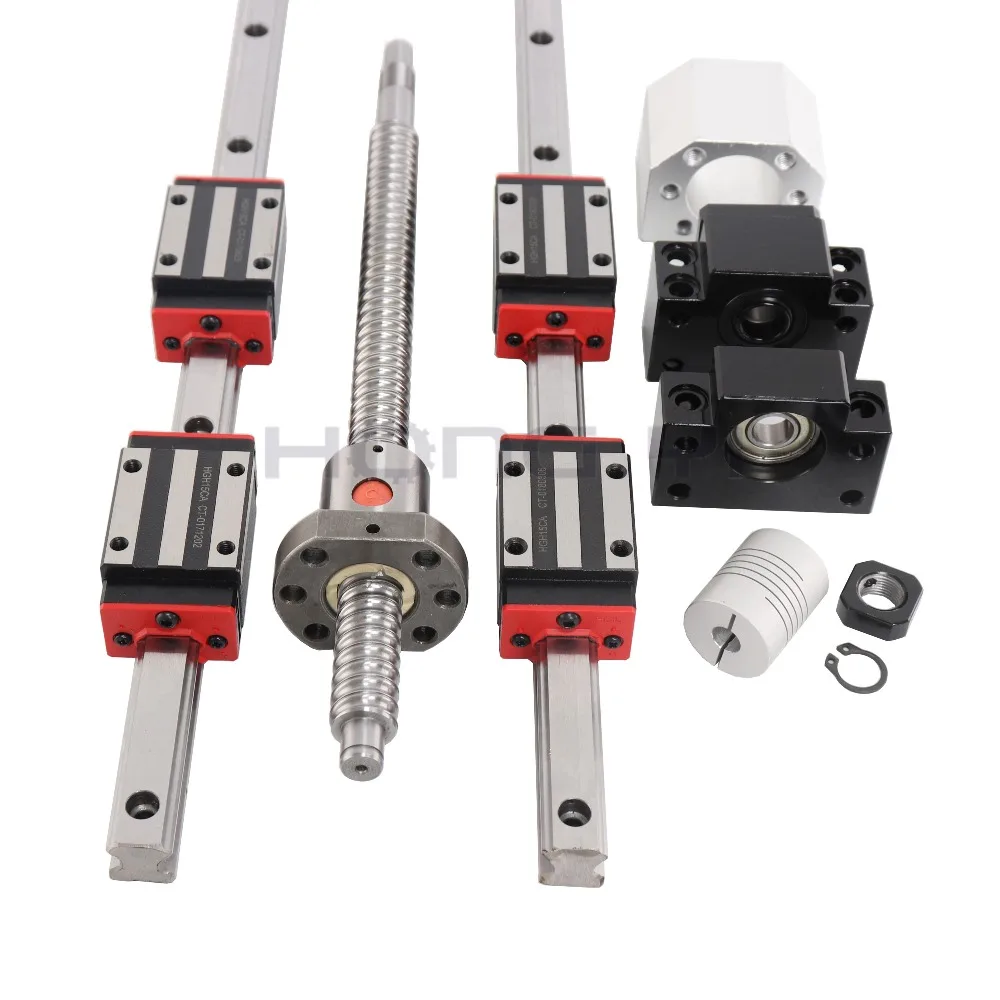 Hiwin HGR25 линейный волшебник любой длины+ шариковый винт SFU1605+ DSG16H+ линейный шарикоподшипник+ BK12/BF12+ муфта в же линейной полосе