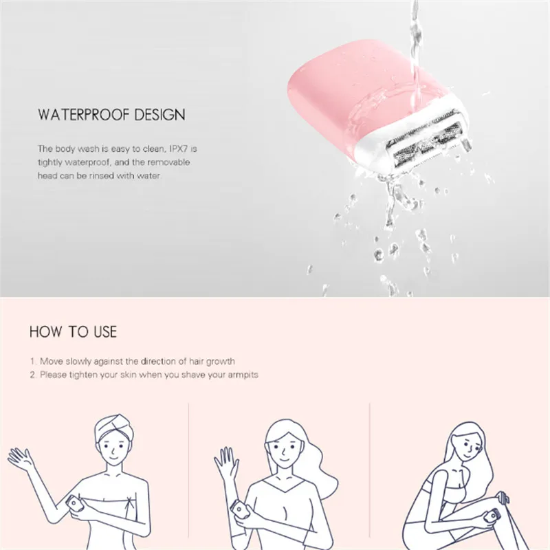 Ceny Oryginalny Xiaomi SMATE ST L36 elektryczny depilator depilacja trymer kobiety USB akumulator Mini przenośny gładka golarka depilator