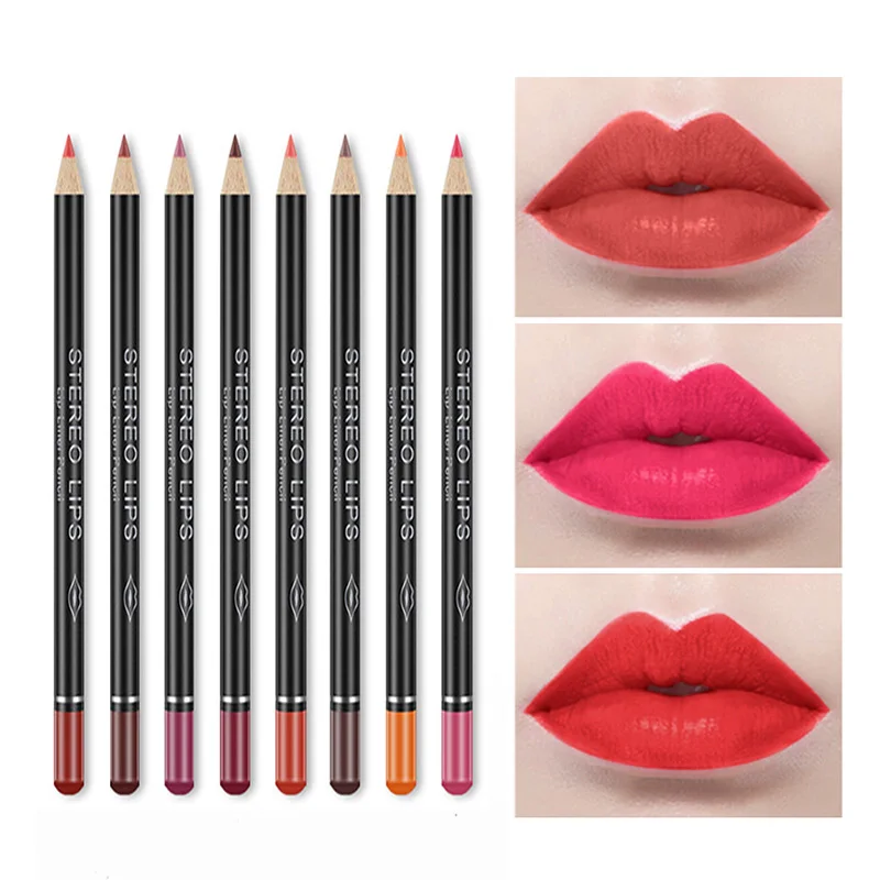 1pc Lip Pencils Matte Lipliner Pencil Waterproof Long Lasting Makeup Lips Matte Lipstick Lip Liner Pen Smooth Beauty Tool