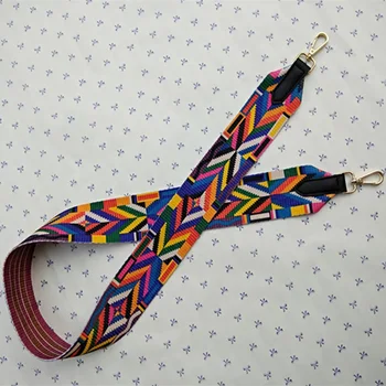 

Fabala Shoulder Bag Strap Not Adjustable Wide Parts Belts RFID Blocking Ethnic Style Handbag Ribbon Replacement Bag Accessory