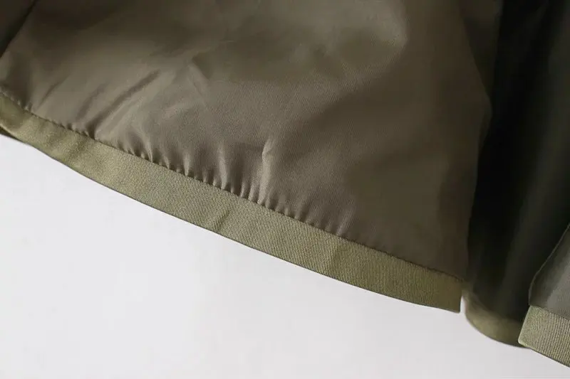 F8059 AliExpress, стиль, женское платье, талия, облегающее, отложной воротник, армейское зеленое пальто, женский короткий Тренч, приталенный