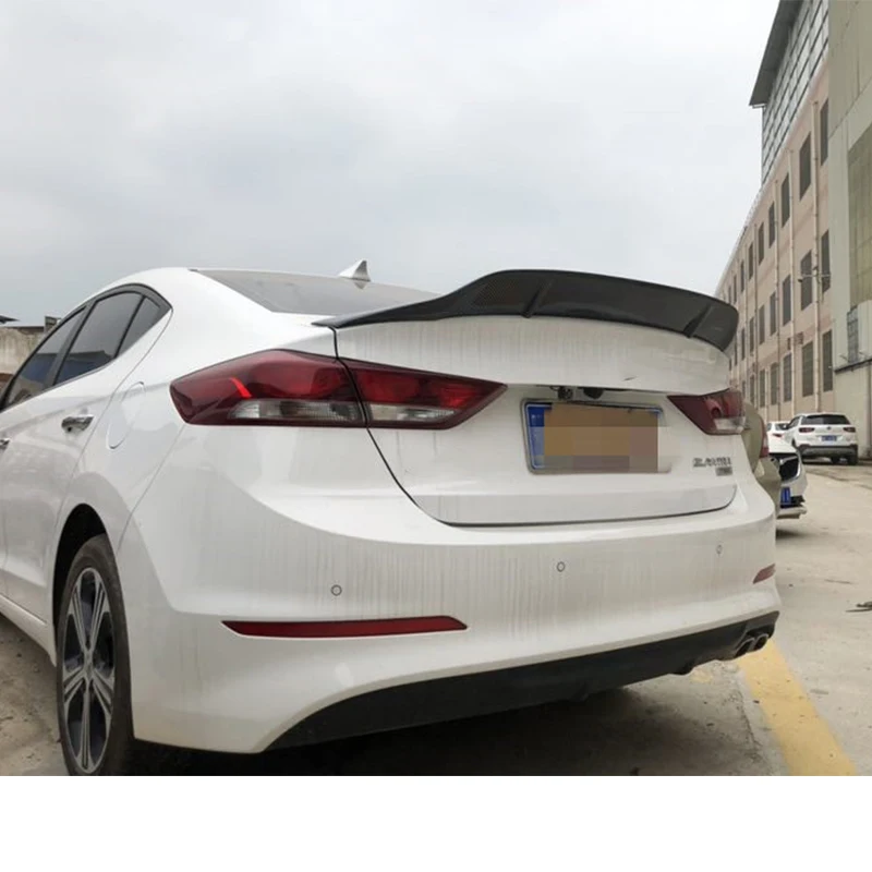 Для hyundai Elantra спойлер 17 высококачественный спойлер из углеволокна заднее крыло автомобиля праймер цвет задний багажник Хвост СПОРТ