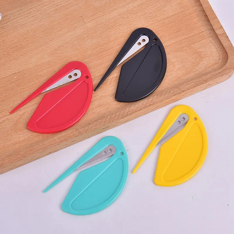 Paper Cutter 2pcs/set Mini Plastic Letter Opener Sharp Mail Envelope Opener Safety Papers Cutter