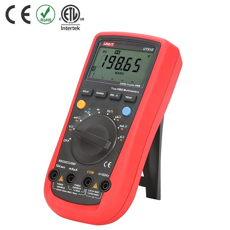 Цифровой Ручной Mutimeter Тестер DMM AC DC Вольт Ом Frq ut61e|uni-t ut-61e|digital mutimeterac dc tester |