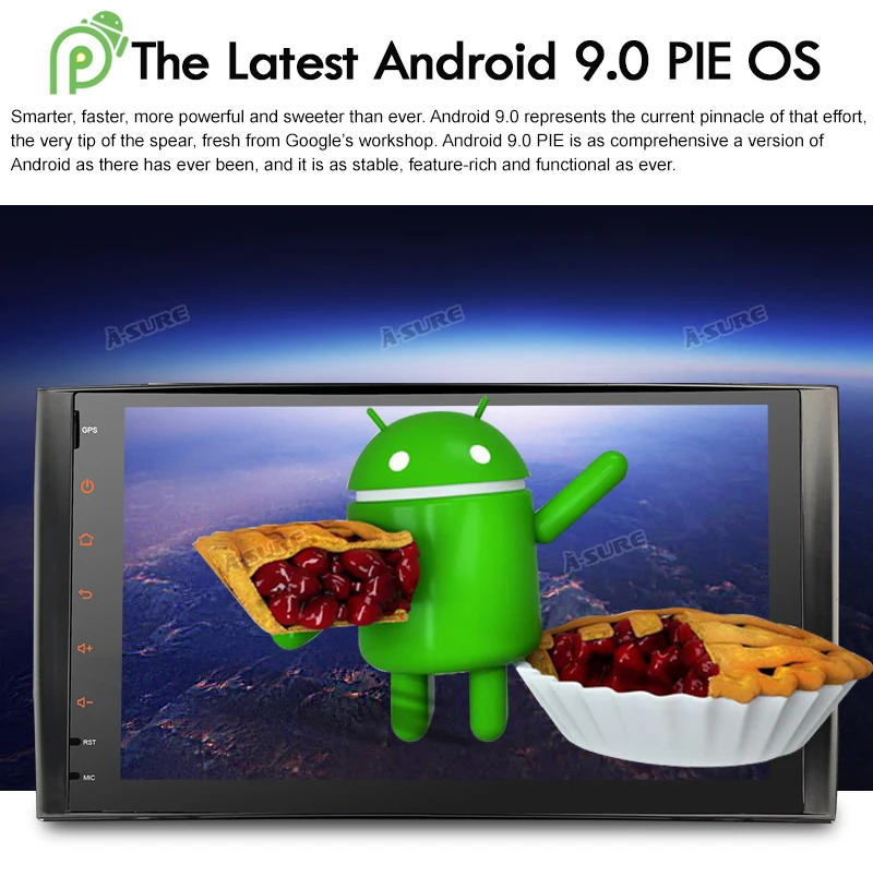 Flash Deal A-Sure 1 DIN Octa Core 4GB Android 9.0 Car Radio GPS DVD Player Navigation For Mercedes-Benz A/B Sprinter Vito Viano VW Crafte 8