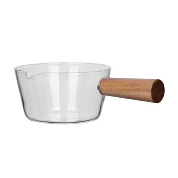 

Transparent Glass Milk Pot Home Baby Food Special Open Fire with Pot Hot Milk Noodle Pot Transparent Fruit Salad Bowl