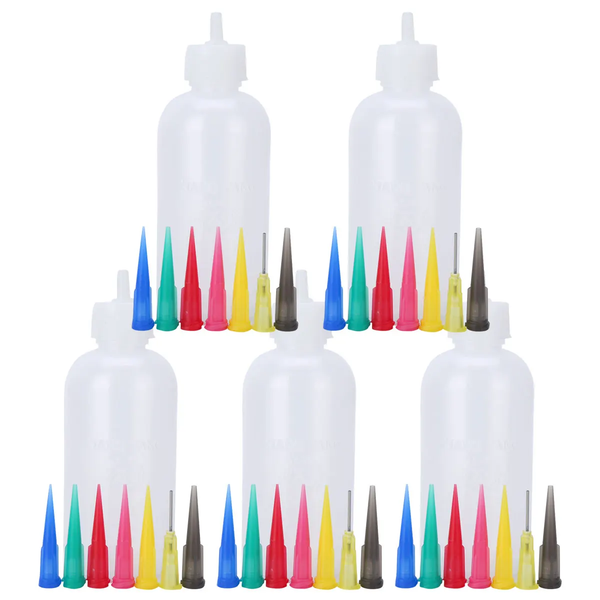 5pcs/set Jam Painting Squeeze Bottles With Nozzles Diy Craft Frosting