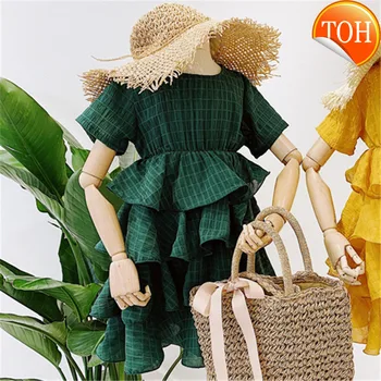 

ForBaby Children Girl Dressing Short Sleeve TuTu Layered Dresses Princess Dresses For 2-7 Year Kids