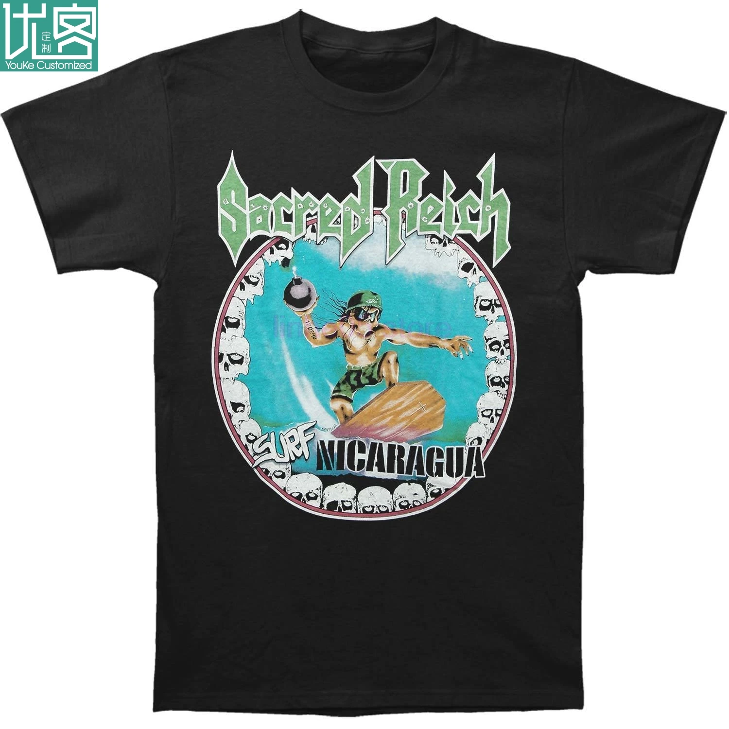 Мужская футболка с принтом Sacred Reich черная странные вещи летняя 2019 | одежда