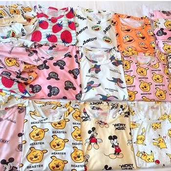 

Women Mickey Printing Pajamas Pjs Suit Two Piece Set Indoor Clothing Home Suit Sleepwear Winter Pajamas Woman Pijama Mujer Femme