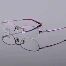 Высокое качество чистый титан ультра-легкие очки рамки бизнес женские модели близорукость полуоправы очки Рамка Рецепт