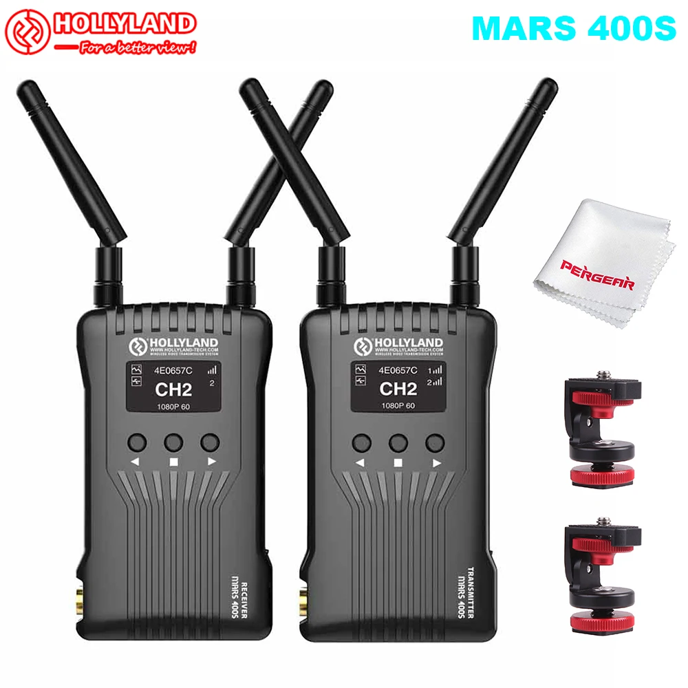 Hollyland Mars 400S Wireless HDMI Video Transmission System 1080P 60Hz Transmitter and Receiver Kit