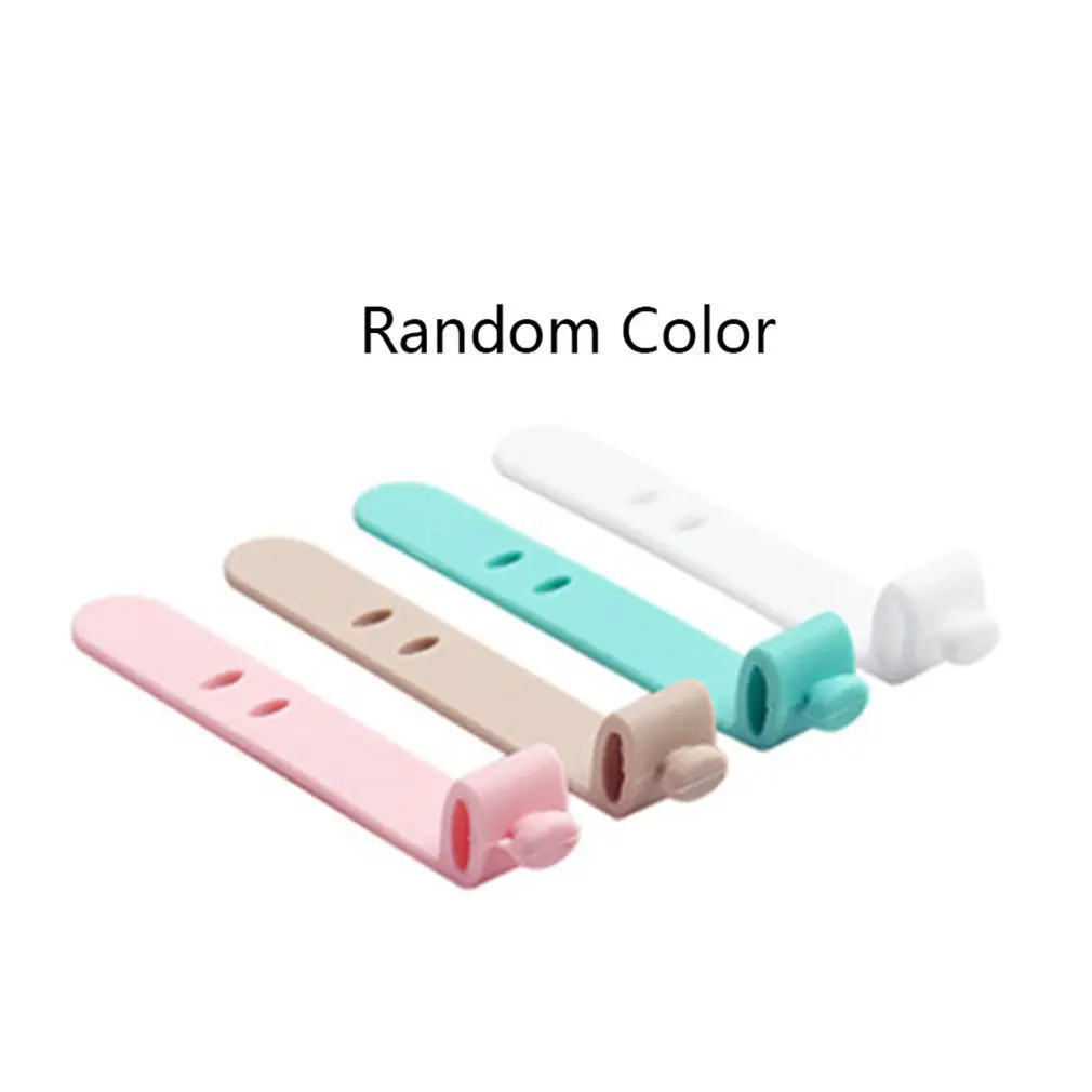 

Silicone Straps Anti-Lost Headphones Storage Straps Soft Tape Data Cable Straps Creative Cable Winder