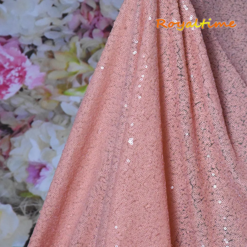 Coral 130x45 см измененная белая ткань с блестками для костюмов, кружевная ткань с блестками, скатерть, дорожка для стола, декорация свадебного платья - Цвет: Coral