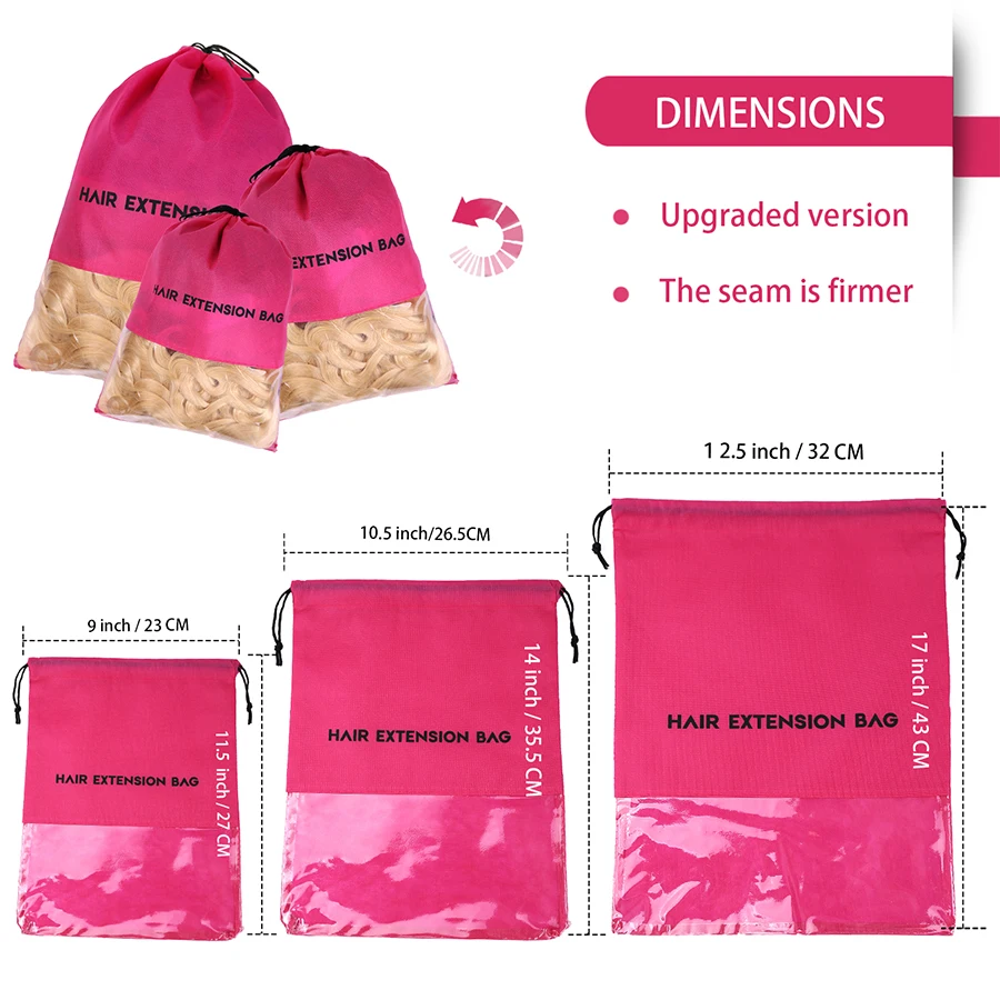Alileader Non-Woven Bag 1Pcs for Hair Extensions Waterproof Storage Organize Shoe/Clothes Storage Bags hair extensions storage bag