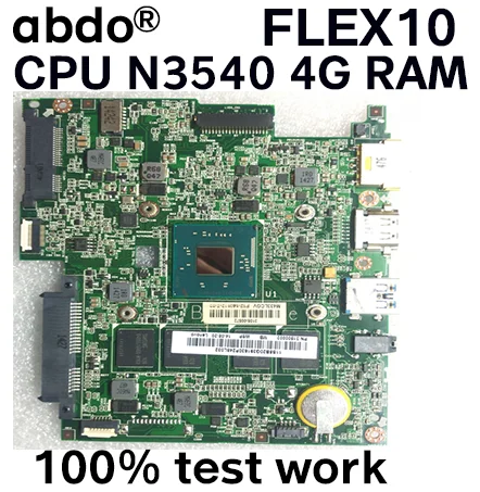 Материнская плата Abdo BM5338 для FLEX10 FLEX 10 материнская ноутбука 5B20G94327 ЦП N3540 4 Гб ОЗУ 100%