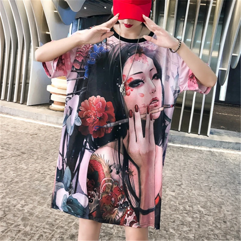 2020 с героями мультфильмов платье для беременных женщин Harajuku принтовые тройники в