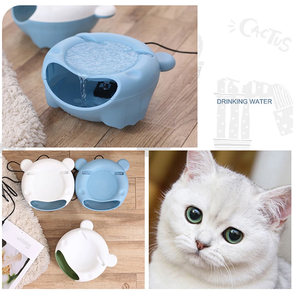 Автоматический светящийся фонтан для домашних животных для кошек фонтан собаки USB Электрический диспенсер для воды питьевой чаши для кошки