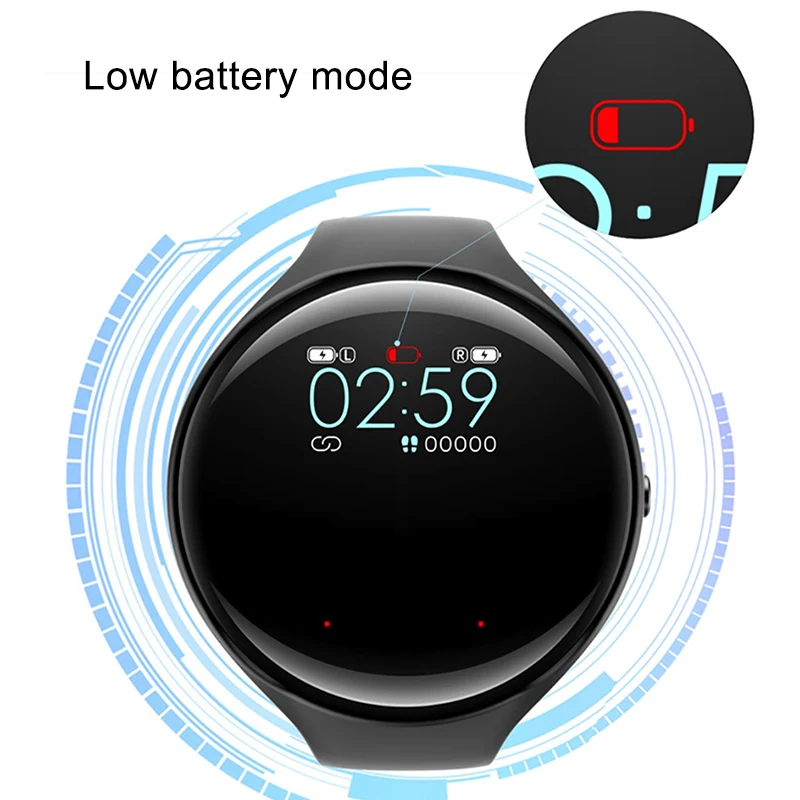 2 in 1 Wrist Bluetooth Earphones TWS Wireless Headset Music Earphone Color Screen Sports Watch Pedometer For Ios Android Fashion