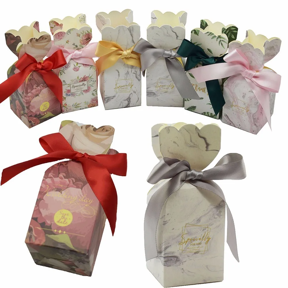 

Wedding Favors and Gifts Box Paper Candy Boxes Bomboniera Giveaways Bags Baby Shower Birthday Party Decorations Supplies
