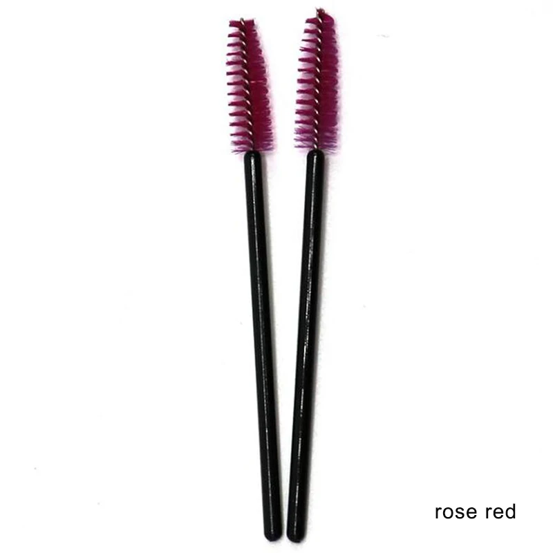 Rose Red Популярная Косметика Красота женщины красота девушка леди Профессиональный 50 шт макияж аппликатор одноразовый инструмент ресницы кисти расширение - Цвет: Rose Red