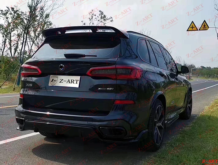 Задний подбородок из углеродного волокна для BMW G05 X5 задний диффузор 2019 спойлер