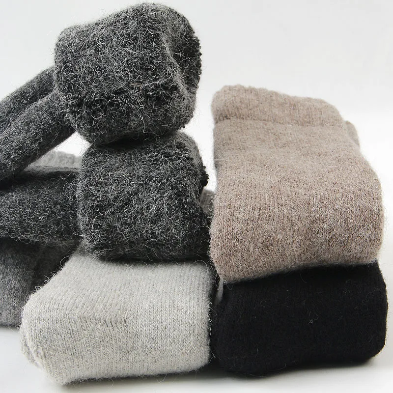Jeseca мужские/женские зимние толстые теплые носки Harajuku винтажные уличные термо кашемировые шерстяные носки бесшовные теплые носки для сна