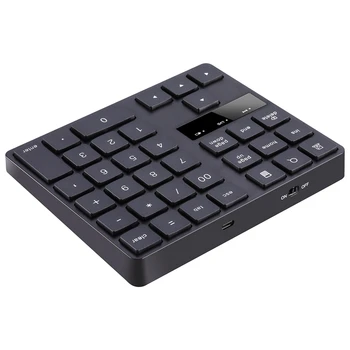 

2.4G Wireless Numeric Keypad, Rechargeable Number Pad Keyboard with 35 Keys for PC/Laptop//IMac