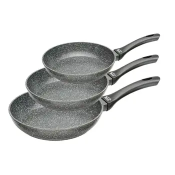 

Menax-Nonstick Frying Pan-Forged Aluminum-Coating StoneTech Five Layer-Lot 3-DIA 18, 22, 26 cm