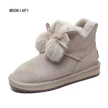 

2019 China's latest high-quality snow boots, real cowhide, natural wool, the most fashionable women's shoes, free delivery