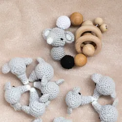 Let's make 10pc Elephant Amigurumi Beads DIY Baby Pacifier Clips Accessories Cartoon Animals Teething Toys Baby Teethers Patent
